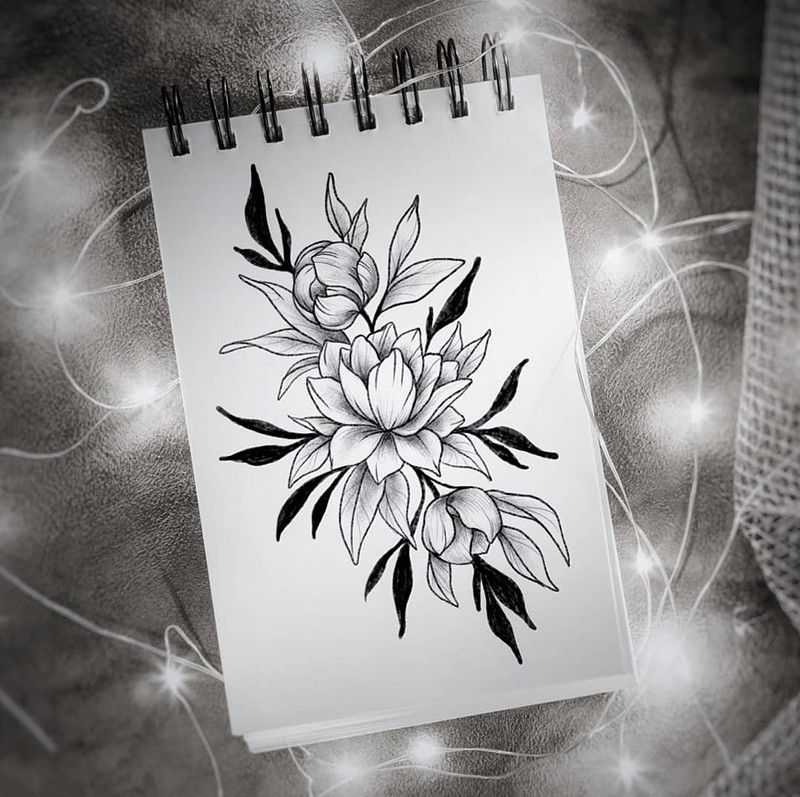花纹身手稿