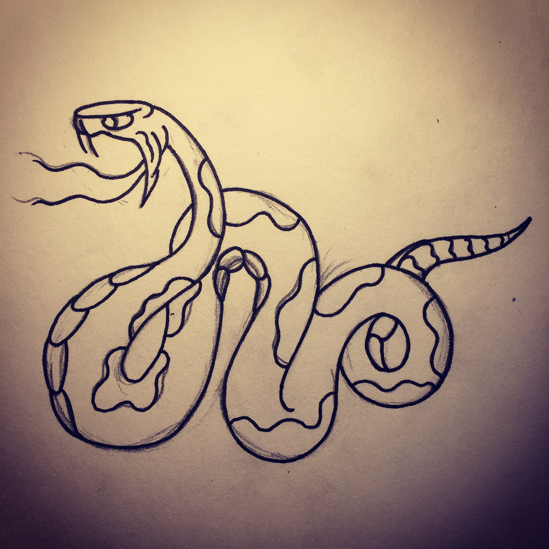 蛇纹身手稿